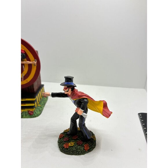Dept 56 Halloween Magician & Target Lady Electric Animated Display Figurine Set - Picture 4 of 12